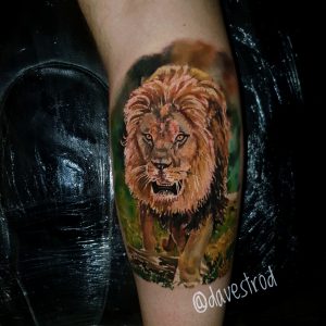 animal tattoo lion colour