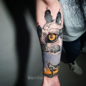 wolf viking tattoo colour sleeve